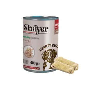 کنسرو غذای سگ سیرابی در سس مخصوص شایر وزن 400 گرم