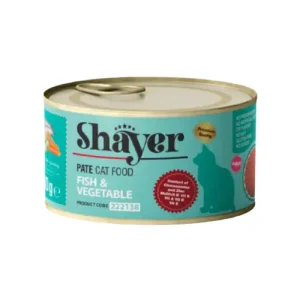 کنسرو غذای گربه پته با طعم ماهی و سبزیجات شایر وزن 200 گرم